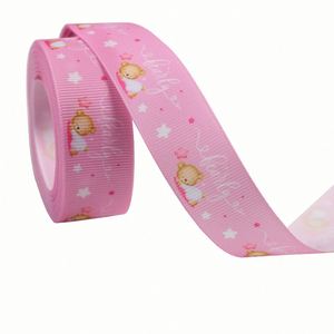 Ruban gros-grain simple face mignon de 2,2 cm x 10 yards pour la décoration de la chambre de bébé et l'emballage de cadeaux de naissance (pour fille) - Product Image 6