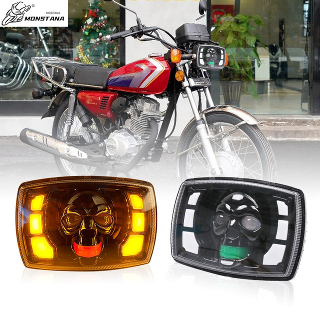 New Arrival Waterproof IP67 Highlight RGB Colorful 4 Inch Front Plastic Motorcycles Led Headlight with Turn Signal