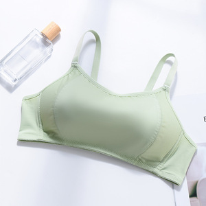 บราไร้โครงสำหรับผู้หญิง ไร้ตะเข็บ คัพ 3/4 สายรัดหลังแบบ Racerback ปรับได้ ไม่มีโครงเสริม สีพื้น ใส่ได้ทุกวัน สีดำ ชมพู เบจ - Product Image 6