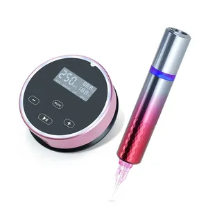 2023 Neu mit LED-Ring Hochwertiges Permanent Make-up Microb lading Tattoo-Maschine Komplett set Professional