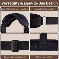 Kit de bondage pour adultes, ensemble de restraints pour lit avec menottes, sangles réglables pour le cou, la cuisse et la cheville, menottes pour couples SM