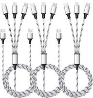 Nouvelle Arrivée Multi Fonction Nylon Tressé Usb à 3 en 1 ou Oem Prise Personnalisée Type c Câble de Chargeur Usb pour iphone 17 Pro