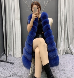Nuovi Stili <span class=keywords><strong>di</strong></span> Moda: Gilet in Vera Pelliccia Soffice per Donne, Giacca Invernale in Autentica Pelliccia, Cappotto Lungo Senza Maniche in Pelliccia <span class=keywords><strong>di</strong></span> Volpe per Signore - Product Image 4