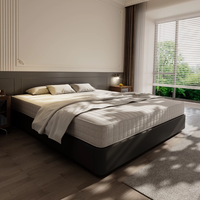 Lit double moderne minimaliste en cuir véritable, confortable et moelleux, avec cadre métallique pour chambre principale, vente en gros d'usine Yifan YF002