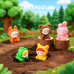 Figuras Miniatura de Resina de Animales de Dibujos Animados Lindos, Hechas a Mano, Artesanía DIY, Decoración Coleccionable, Primavera 2026, Origen Yiwu - Product Image 4