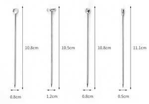 Dụng cụ pha chế đồ uống, que khuấy, que xiên trái cây, que kim loại hình cầu, thép không gỉ 304 18/8, que cocktail Martini - Product Image 4