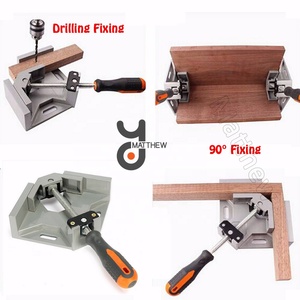 Serre-joints à angle droit 90 degrés avec mâchoires pivotantes réglables en alliage d'aluminium pour le travail du bois, la soudure et le <span class=keywords><strong>bricolage</strong></span> - Product Image 6