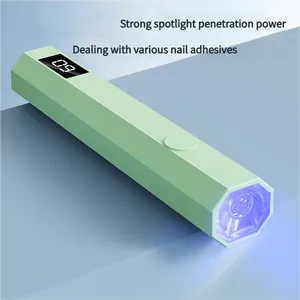 โคมไฟเล็บจอ LCD สีขาว, โคมไฟยูวีแอลอีดีแบบชาร์จได้สำหรับทำเล็บที่บ้าน, อุปกรณ์เสริมสำหรับช่างทำเล็บ, ของขวัญวันหยุดสำหรับ - Product Image 4