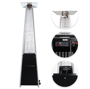 Calentador <span class=keywords><strong>de</strong></span> Patio <span class=keywords><strong>de</strong></span> <span class=keywords><strong>Gas</strong></span> Negro Pirámide Flame <span class=keywords><strong>de</strong></span> 13KW, Diseño Contemporáneo con Pulverización <span class=keywords><strong>de</strong></span> Hierro y Plástico, para Villas, Casas <span class=keywords><strong>de</strong></span> Huéspedes, <span class=keywords><strong>Chimenea</strong></span> Privada - Product Image 5