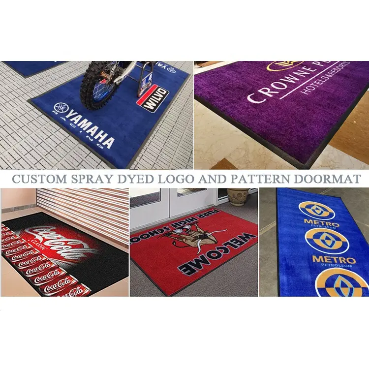 Modern Hot Sales Customized Nylon Outdoor Mats Manufacturer Rubber Digital Printed Logo Floor Indoor Mat