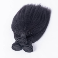Extensions de cheveux naturels noirs, texture crépue droite, crépue bouclée, crépue frisée, mèches personnalisées, 100g, 100% cheveux humains, trame de cheveux, tissage de cheveux