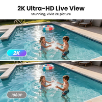 Enregistreur vidéo réseau 2K 3MP, mini caméra sans fil H.265 Wifi, système de caméra CCTV, caméra de sécurité intelligente pour la maison, caméra pour bébé