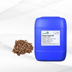Usine en gros en vrac 25KG tambour huile de support d'huile de pépins de raisin 100% pure huile de pépins de raisin biologique naturelle pour le massage
