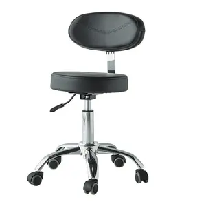 High-quality Height High Chair Sponge Upholstered Seat Round Bar Stool With Swivel Rolling Wheels