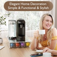 Organisateur de rangement pour dosettes de café en acrylique, support de présentation anti-poussière pour capsules de café Nespresso Vertuo