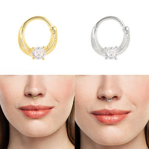 1PC Boucles d'oreilles en forme de cercle <span class=keywords><strong>pour</strong></span> cartilage et septum, <span class=keywords><strong>pour</strong></span> femme, avec zircon et cristal, <span class=keywords><strong>pour</strong></span> piercing osseux de l'oreille, <span class=keywords><strong>boucle</strong></span> de <span class=keywords><strong>tragus</strong></span> et anneau de nez, plaqué platine tendance, cadeau - Product Image 2