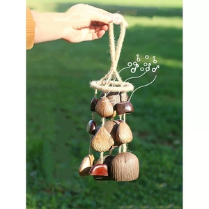 Wholesale Handmade Natural Fruit Shell <b>Wind</b> <b>Chime</b> Hemp Rope Ring For Rustic Botanical Handicraft Souvenir - Product Image 4