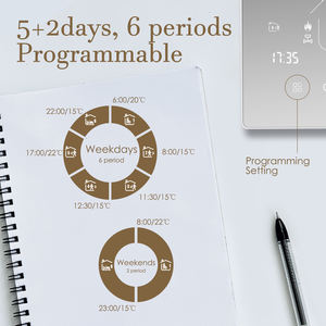 Tuya WiFi электронный подогрев пола Еженедельно Программируемый Термостат для контроля комнатной температуры и ограничения температуры пола - Product Image 6