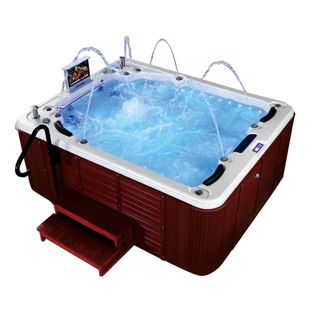 Haute Qualité de luxe 5-6 Personnes en plein air grand bain à remous baignoire de massage acrylique baignoire jets spa piscine bain à remous fabricant