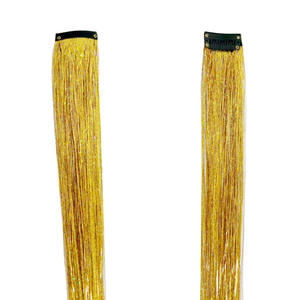 Couleur Clip-in Perruque Brillant Réfléchissant Or Argent Fil Laser Fil Européen Américain Densité Longue Ligne Droite Machine - Product Image 5