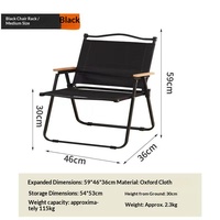 Chaise de plage pliable légère en acier pour le camping, les pique-niques, les barbecues, la pêche et la randonnée