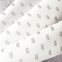 Papier de soie avec logo argenté personnalisé en gros feuilles d'emballage de vêtements personnalisés 50X70 papier de soie blanc