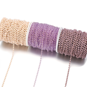 Groothandel Roestvrijstalen Vergulde Ronde Kralenketting 3Mm Glazen Kralen Kogelketting Voor Sieraden Ketting Armband Maken - Product Image 5