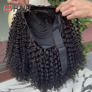 Perruques <span class=keywords><strong>afro</strong></span> crépues en cheveux humains, dentelle frontale, cheveux vietnamiens Remy, très volumineuses, perruque <span class=keywords><strong>afro</strong></span> crépue bouclée mongole, bonnet petit, sans colle - Product Image 2