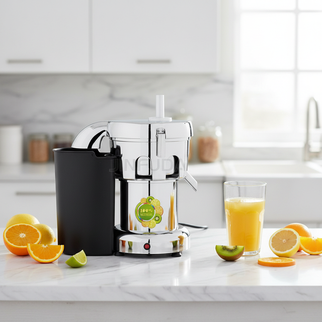 Professional Commercial Juice Extractor, Stainless Steel Electric Juicer with Large Caliber and Pulp Juice Separation
