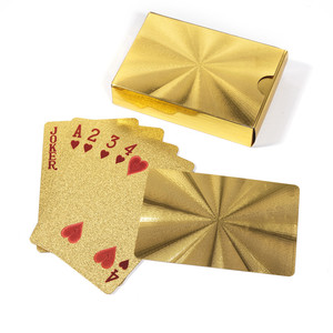 Custom Plastic Water Proof Poker Foil Golden Playing Cards