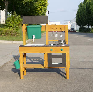 Cocina de Madera para Jugar al Aire Libre y Juego de Comida con Accesorios para Niños de 3 Años en Adelante, para Jugar a la Cocina de Barro - Product Image 3