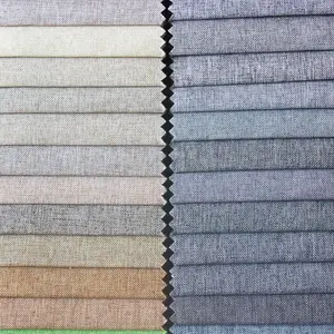 Tapicería de alta calidad, tela 100% poliéster para sofá, tejido liso tejido