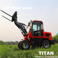 Titanhi Hoflader China 800kg 0.8 Tonnen ZL08F Kleintraktor Farm Mini CE Radlader mit Euro 3 Motor, Schnellwechsler und Palettengabel – Preis