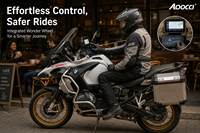 Aoocci BM7 Écran sans fil 7 pouces 1080P pour moto avec CarPlay et Android Auto, étanche IP67, vision nocturne pour moto BMW