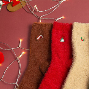 Women's Cute Crew <strong>Socks</strong> <strong>Multipack</strong> Customized Gift Box Set Warm Cotton Novelty Fuzzy Fun Holiday <strong>Socks</strong> - Product Image 6
