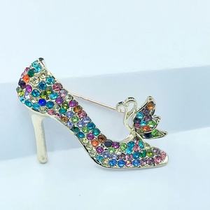 Broches de luxe en alliage plaqué or pour chaussures à talons hauts ornées de diamants, broche de mariage pour femme - Product Image 3