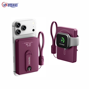 Magnetic Wireless Powerbank 10000mAh 5000mAh With Charging Cables Digital Display Outdoor Wholesale Custom Consumer Electronics - Product Image 2