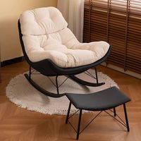Fauteuil à bascule moderne en tissu doux, idéal pour salon, chambre, appartement, hôtel, mobilier de maison – Vente en gros directe usine