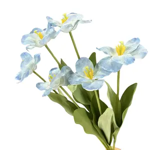 New design single stem tulips silk artificial flowers tulip in bulk for home decoration