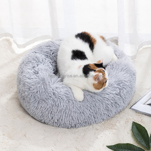Tempat tidur anjing menenangkan Cama De Perro bulu mewah bulat hangat donat tempat tidur hewan mewah bantal tempat tidur hewan peliharaan dapat dicuci untuk anjing kucing - Product Image 6