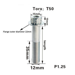 1 Uds perno de titanio <span class=keywords><strong>M12</strong></span> <span class=keywords><strong>X</strong></span> 40/60/120mm 1,25 reparación de motocicletas tornillo de modificación <span class=keywords><strong>tornillos</strong></span> de amortiguación de vibraciones - Product Image 6