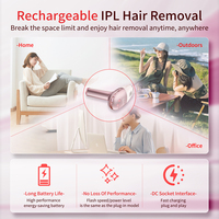 Épilateur laser IPL rechargeable haute énergie, portable sans fil avec refroidissement par glace, indolore, épilation permanente