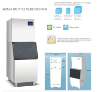 Machine à glaçons commerciale automatique grande capacité haute précision, production quotidienne 150 kg/24h, compresseur pour glaçons carrés
