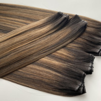 Cheveux humains 100% Remy de haute qualité, très demandés # Extensions de cheveux Mukden Super Double Drawn, couleur Balayage