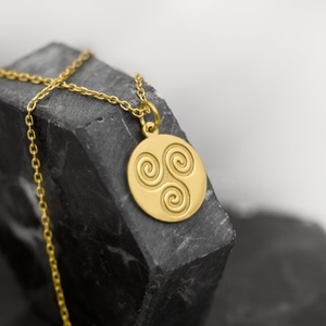 316Lステンレス鋼トリスケリオンペンダントケルトスパイラルネックレス古代シンボルジュエリーバイキングペンダント異教チャーム - Product Image 3