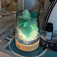 Lampe de bureau artificielle personnalisée veilleuse pierre de cristal de sel naturel lampe de sel de l'himalaya
