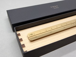Unique Sharp-Edged Shape Brass Body <b>Ruler</b> Architecture Engineering Triangle <b>Scale</b> - Product Image 3