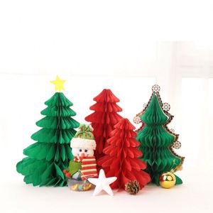 Décoration de Noël suspendue en papier, motif nid d'abeille tridimensionnel biodégradable, pour arrière-plan de fête - Product Image 3