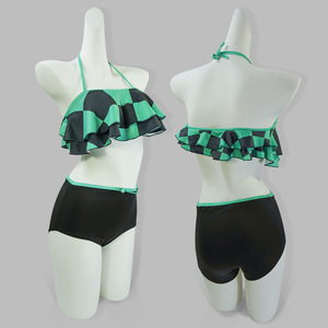 2023 nueva Manga Demoned Slayers Cosplay mujeres traje de baño Kamado japonés Demoned Slayers traje de baño - Product Image 4