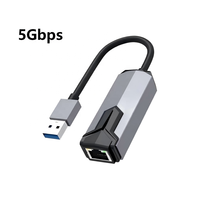 Adaptateur Ethernet USB 3.0 vers RJ45 5G, carte réseau filaire 5000 Mbps, en alliage d'aluminium, sans pilote, Plug and Play pour ordinateur portable